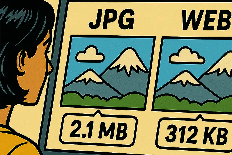 现代图像格式既能保持图像质量,又能减小文件大小。